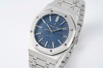 Royal Oak 41mm 15400 SS APSF 1:1 Best Edition Blue Textured Dial on SS Bracelet SA3120 Super Clone V3 - Image 5