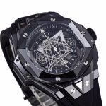 Big Bang Sang Bleu II Black Ceramic RSF Best Edition on Black Rubber Strap A1240 Clone Watch - Image 5