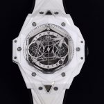 Big Bang Sang Bleu II White Ceramic RSF Best Edition on White Rubber Strap A1240 Clone Watch - Image 10