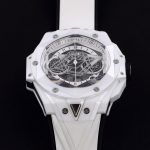 Big Bang Sang Bleu II White Ceramic RSF Best Edition on White Rubber Strap A1240 Clone Watch - Image 9