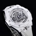 Big Bang Sang Bleu II White Ceramic RSF Best Edition on White Rubber Strap A1240 Clone Watch - Image 8