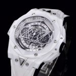 Big Bang Sang Bleu II White Ceramic RSF Best Edition on White Rubber Strap A1240 Clone Watch - Image 7