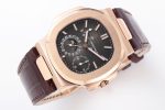 Nautilus 5712 RG PPF 1:1 Best Edition Gray Dial on Brown Leather Strap A240 Clone Watch - Image 5