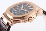 Nautilus 5712 RG PPF 1:1 Best Edition Gray Dial on Brown Leather Strap A240 Clone Watch - Image 8