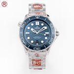 Seamaster Diver 300M ORF 1:1 Best Edition Blue Ceramic Blue Dial on SS Bracelet A8800 - Image 2
