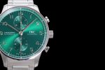 Portuguese Chrono IW3716 ZF 1:1 Best Edition Green Dial on SS Bracelet A69355 Super Clone - Image 12