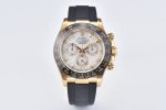 Daytona 116518 Clean Factory 1:1 Best Edition YG Case MOP Diamond Dial on Oysterflex Rubber Strap SA4130 Super Clone
