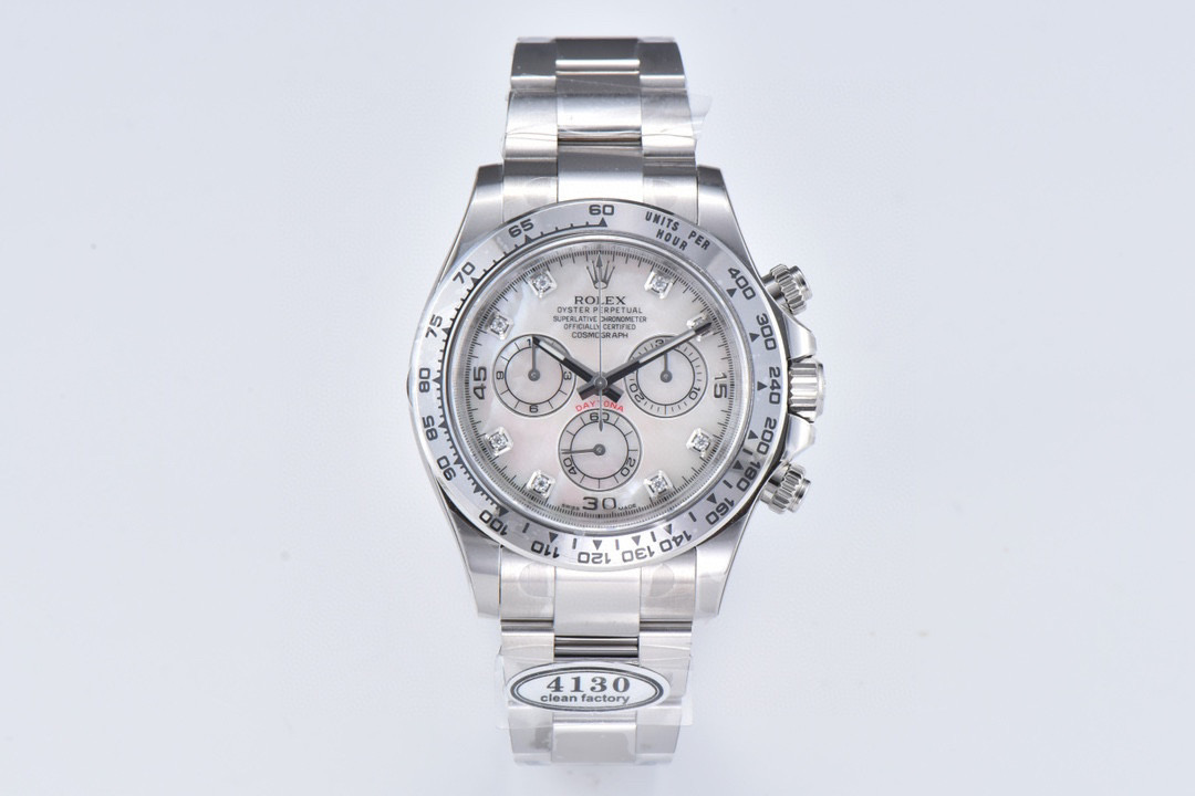 Daytona 116509 Clean Factory 1:1 Best Edition 904L SS Case and Bracelet MOP Diamonds Dial SA4130