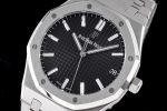 Royal Oak 41mm 15500 SS ZF 1:1 Best Edition Black Textured Dial on SS Bracelet A4302 Super Clone - Image 3
