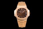 Nautilus 5711/1R RG 3KF 1:1 Best Edition Brown Textured Dial on RG Bracelet A324 Super Clone