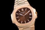 Nautilus 5711/1R RG 3KF 1:1 Best Edition Brown Textured Dial on RG Bracelet A324 Super Clone - Image 2