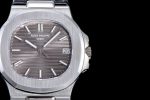 Nautilus 5711 SS 3KF 1:1 Best Edition Gray Textured Dial on Black Leather Strap A324 Super Clone V2 - Image 4
