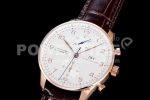IWC Portuguese Chrono IW371480 ZF 1:1 Best Edition on Brown Leather Strap A7750 (Same Thickness as Genuine) Super Clone Watch - Image 3