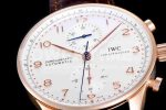 IWC Portuguese Chrono IW371480 ZF 1:1 Best Edition on Brown Leather Strap A7750 (Same Thickness as Genuine) Super Clone Watch - Image 7