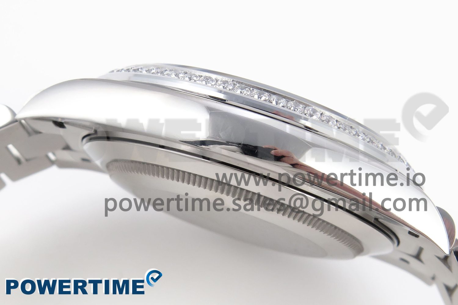 DayDate 40 SS GSF Gain Weight White Roman Dial Diamonds Bezel on President Bracelet A3255 - Image 6
