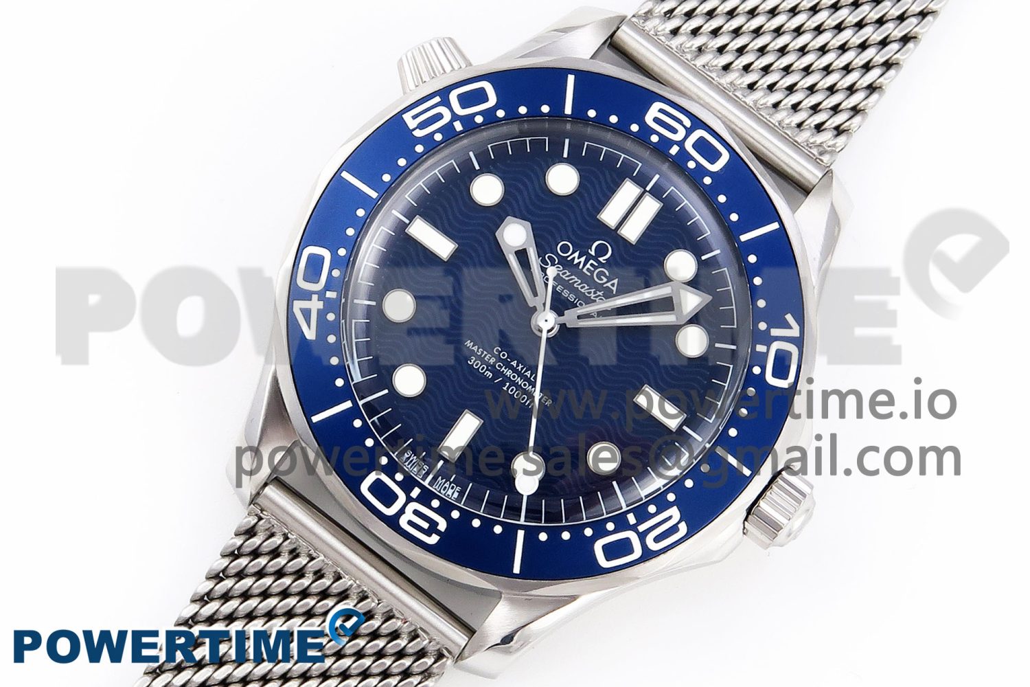 Seamaster 300M 42mm James Bond 60th anniversary VSF Best Edition on Mesh Bracelet A8806 - Image 2