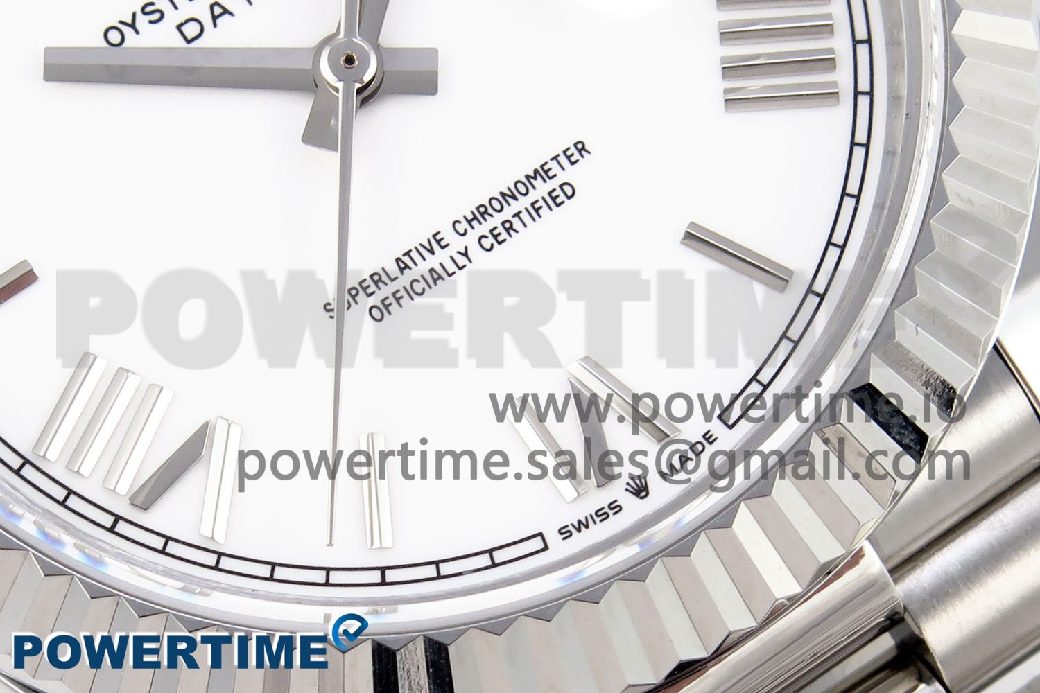 DayDate 40 SS GSF Gain Weight White Roman Dial on President Bracelet A3255 - Image 5