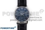 Master Ultra Thin Moon 1368420 SS ZF 1:1 Best Edition Blue Dial on Black Leather Strap SA925 Super Clone V2
