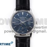 Master Ultra Thin Moon 1368420 SS ZF 1:1 Best Edition Blue Dial on Black Leather Strap SA925 Super Clone V2