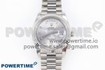 DayDate 40 SS GSF Gain Weight Silver Crystal Dial on President Bracelet A3255