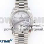 DayDate 40 SS GSF Gain Weight Silver Crystal Dial on President Bracelet A3255