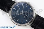 Master Ultra Thin Moon 1368420 SS ZF 1:1 Best Edition Blue Dial on Black Leather Strap SA925 Super Clone V2 - Image 3
