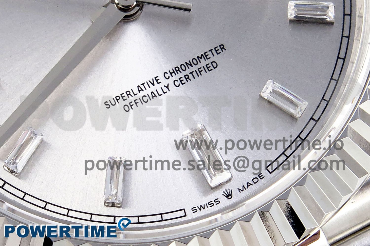 DayDate 40 SS GSF Gain Weight Silver Crystal Dial on President Bracelet A3255 - Image 7