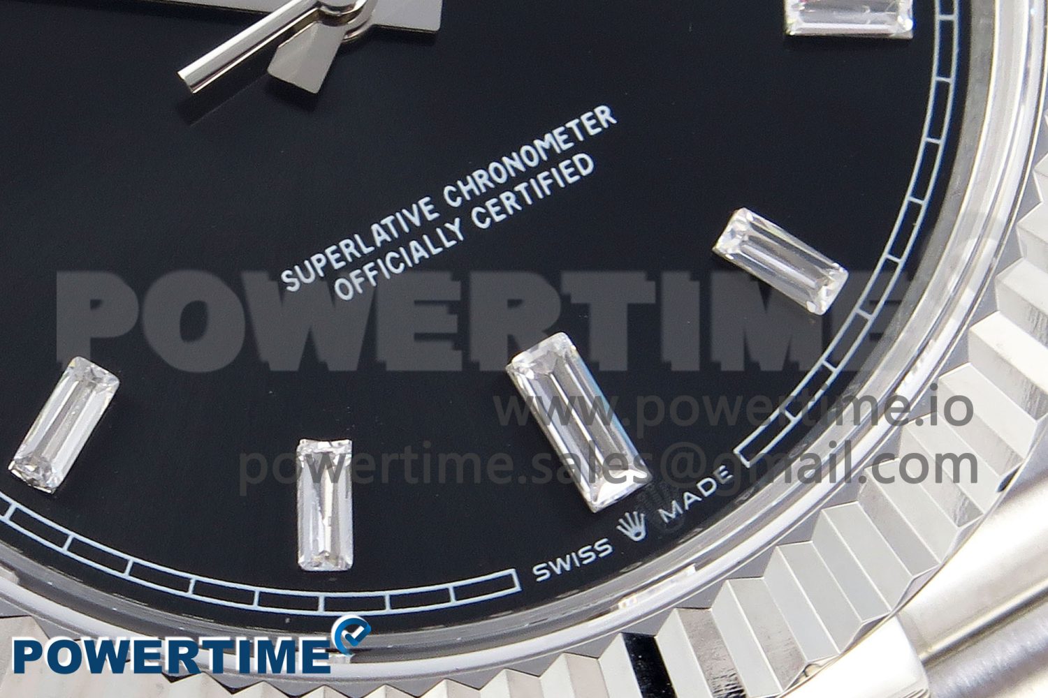 DayDate 40 SS GSF Gain Weight Black Crystal Dial on President Bracelet A3255 - Image 5
