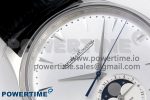 Master Ultra Thin Moon 1368420 SS ZF 1:1 Best Edition White Dial on Black Leather Strap SA925 Super Clone V2 - Image 4