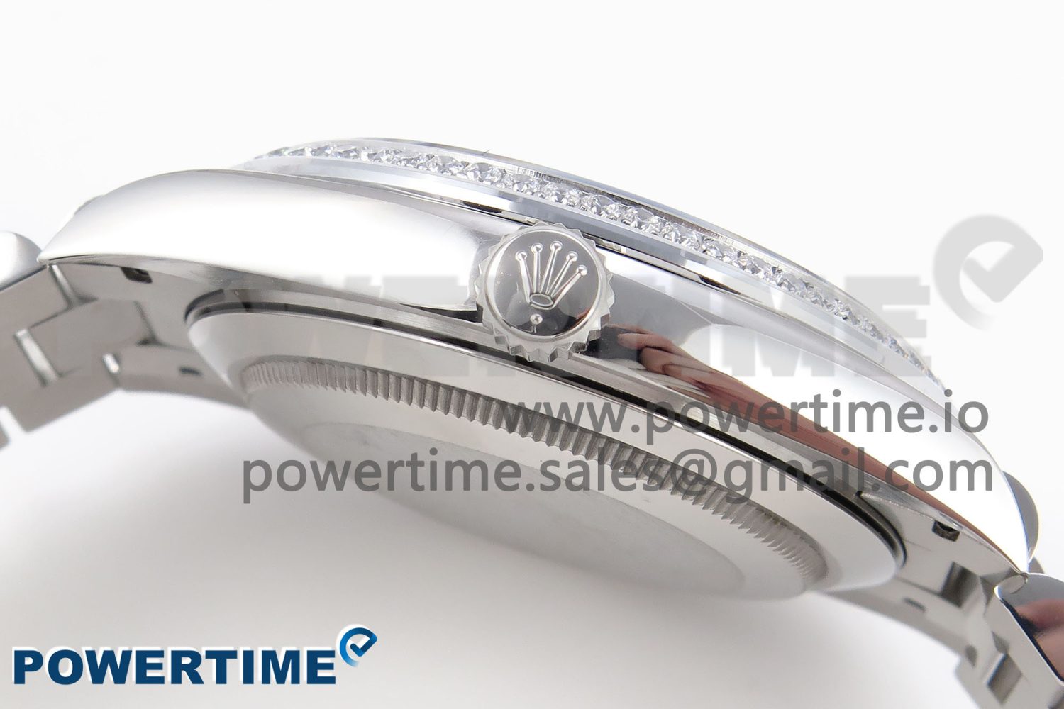 DayDate 40 SS GSF Gain Weight Green Roman Dial Diamonds Bezel on President Bracelet A3255 - Image 7