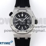 Royal Oak Offshore Diver 15710 ZF 1:1 Best Edition Black Dial on Black Rubber Strap SA3120 Super Clone V2