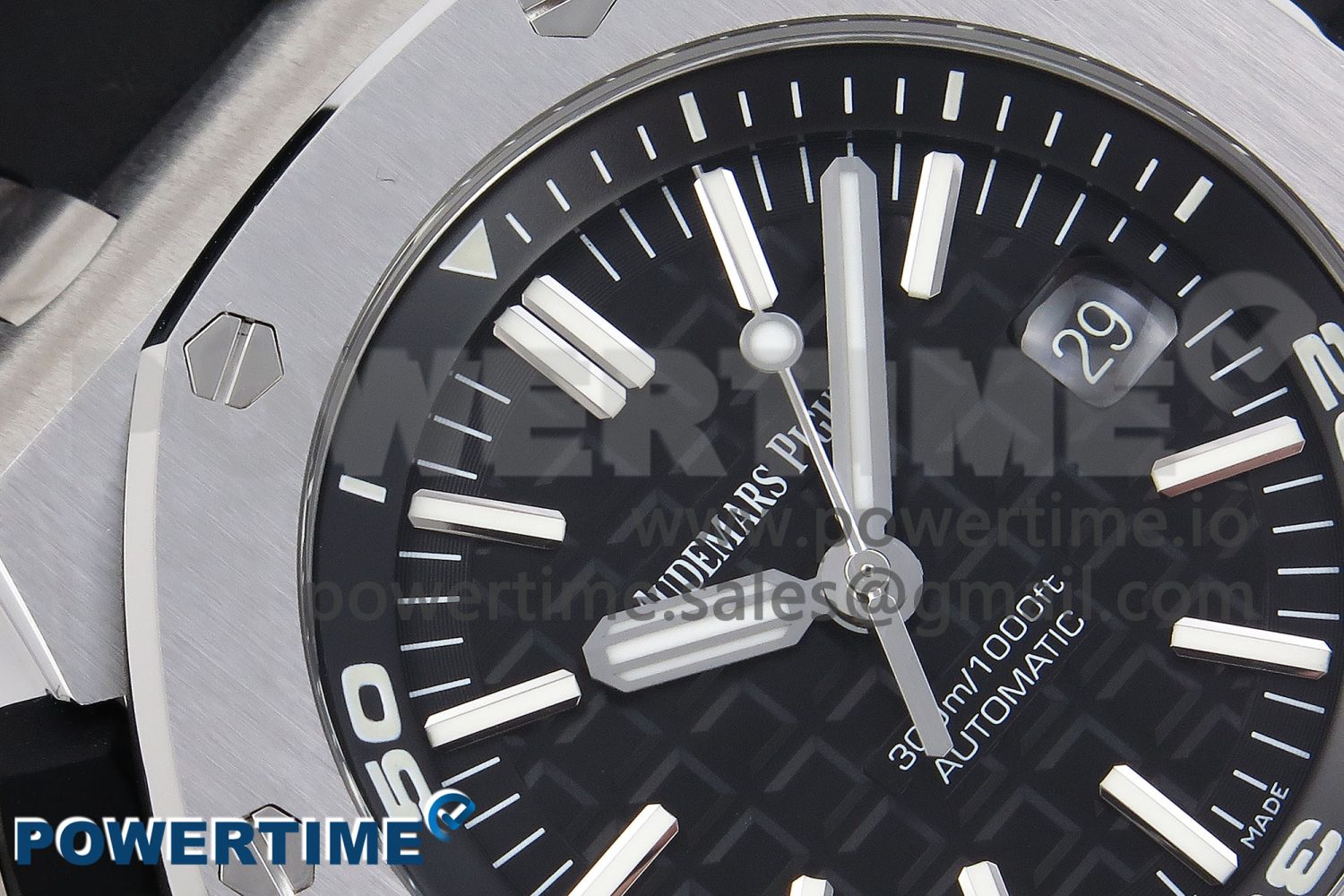 Royal Oak Offshore Diver 15710 ZF 1:1 Best Edition Black Dial on Black Rubber Strap SA3120 Super Clone V2 - Image 4