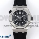 Royal Oak Offshore Diver 15703 ZF 1:1 Best Edition Black Dial on Black Rubber Strap SA3120 Super Clone V2