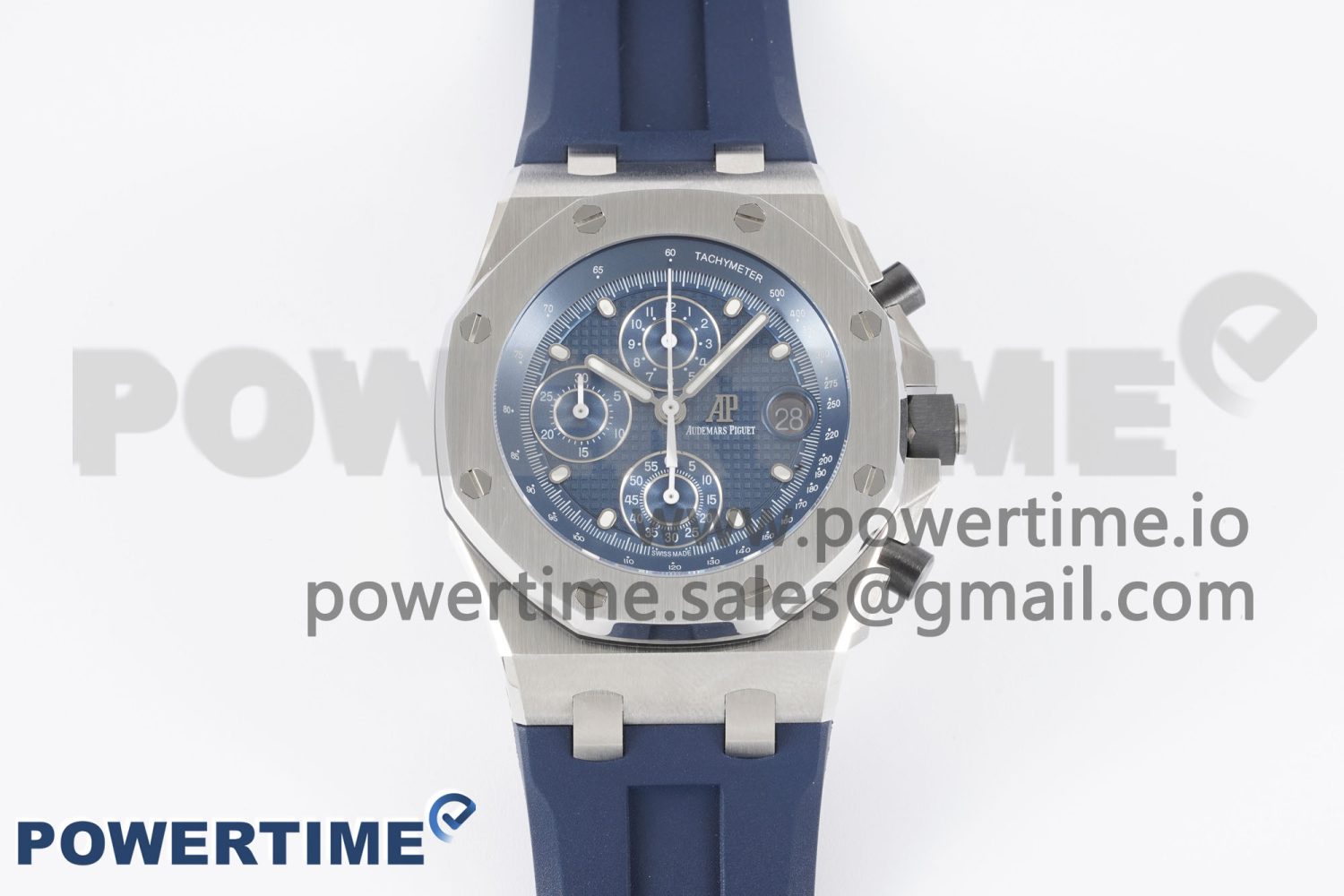 Royal Oak Offshore 42mm SS APF 1:1 Best Edition Deep Blue Dial on Deep Blue Rubber Strap A4404 - Image 1