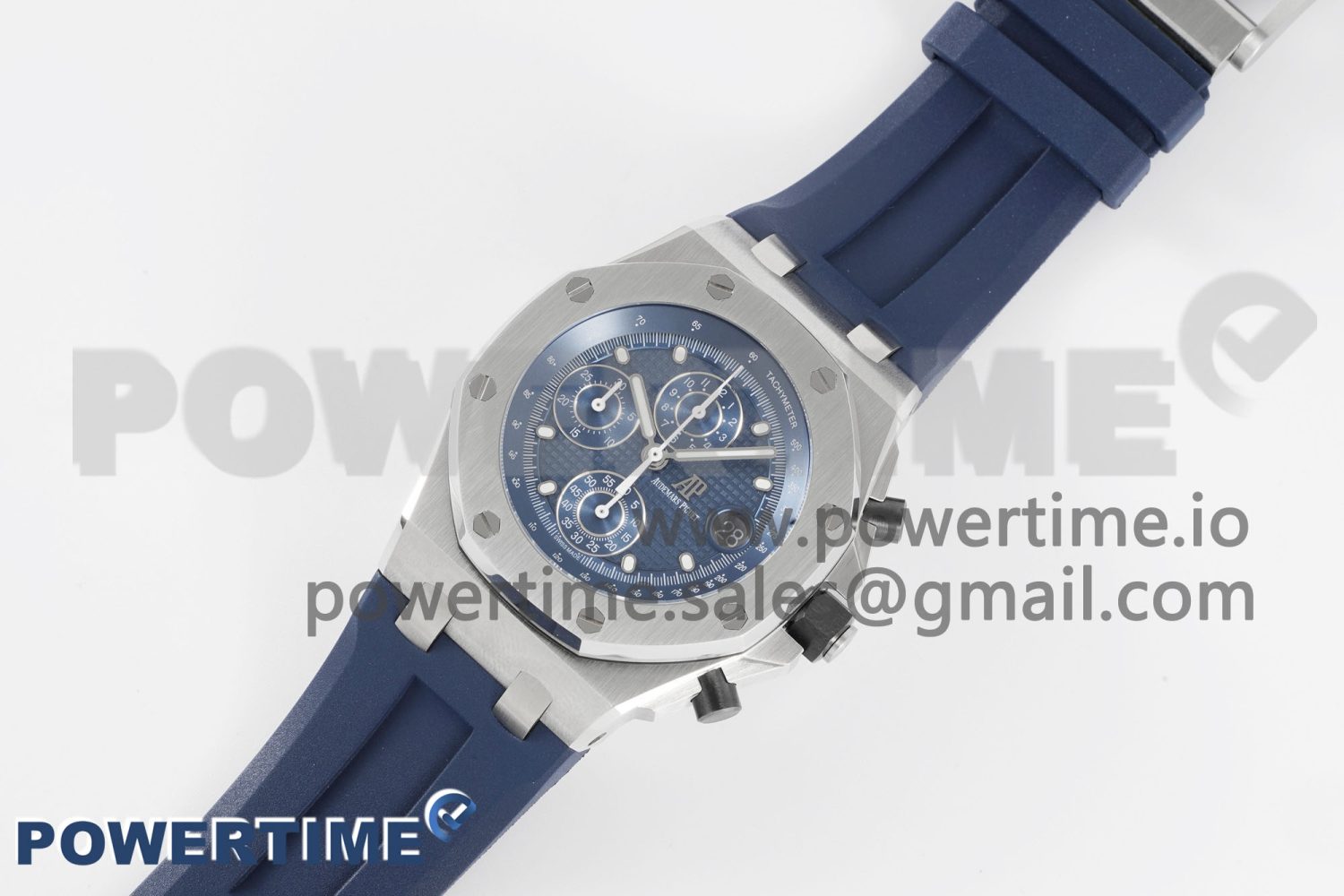 Royal Oak Offshore 42mm SS APF 1:1 Best Edition Deep Blue Dial on Deep Blue Rubber Strap A4404 - Image 2