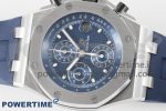 Royal Oak Offshore 42mm SS APF 1:1 Best Edition Deep Blue Dial on Deep Blue Rubber Strap A4404 - Image 3