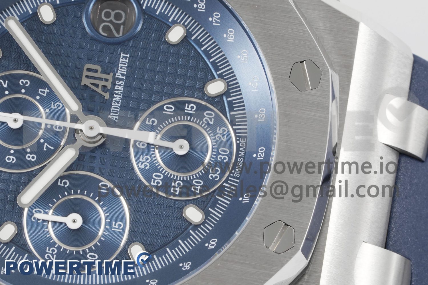 Royal Oak Offshore 42mm SS APF 1:1 Best Edition Deep Blue Dial on Deep Blue Rubber Strap A4404 - Image 5