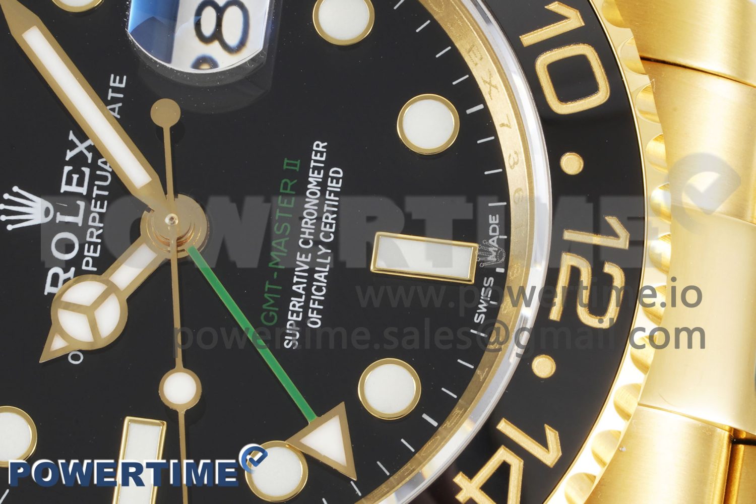 GMT Master II 116718 LN 904L SS APF 1:1 Best Edition Black Dial on YG Bracelet VR3186 CHS - Image 5
