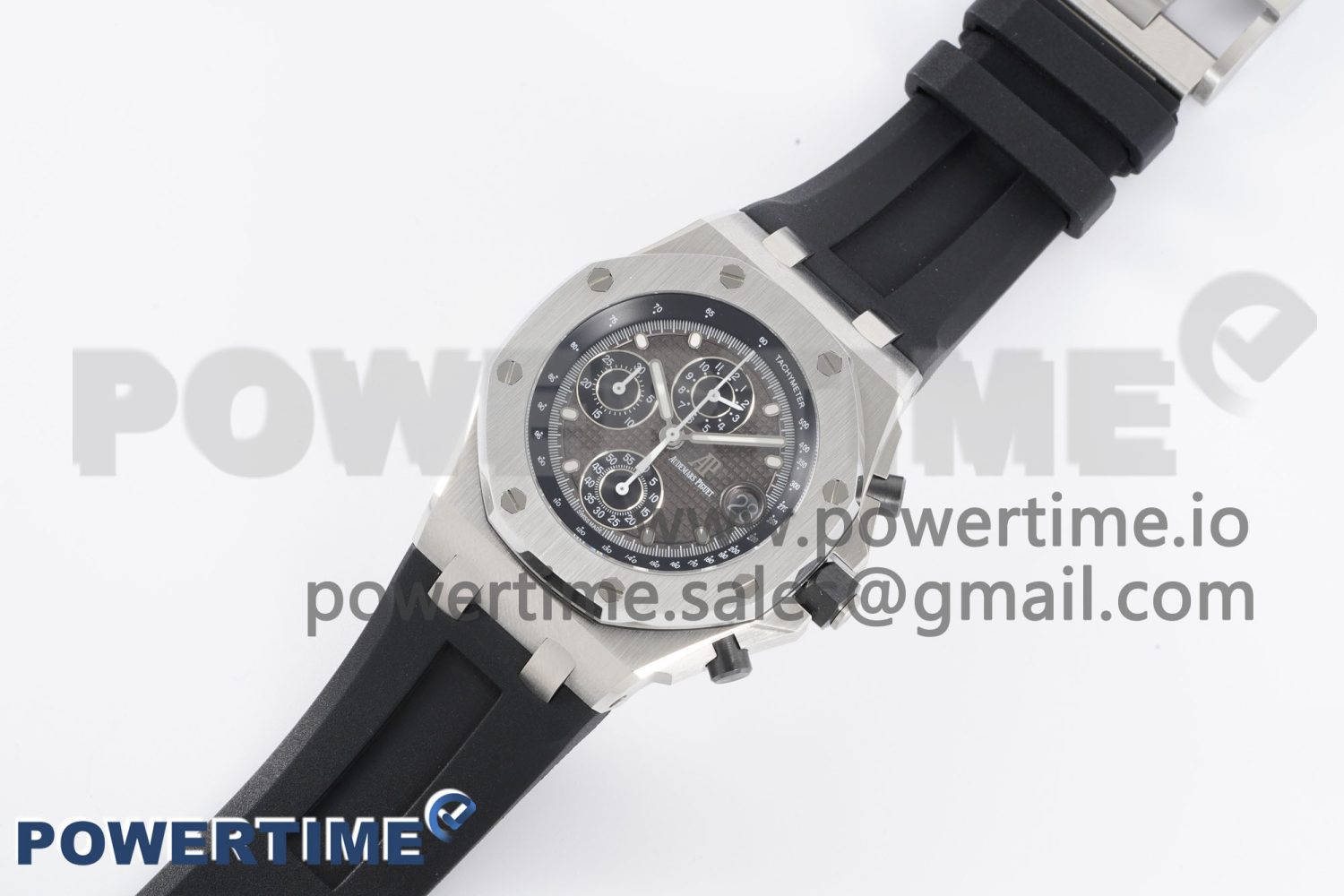 Royal Oak Offshore 42mm SS APF 1:1 Best Edition Gray Dial on Black Rubber Strap A4404 - Image 2