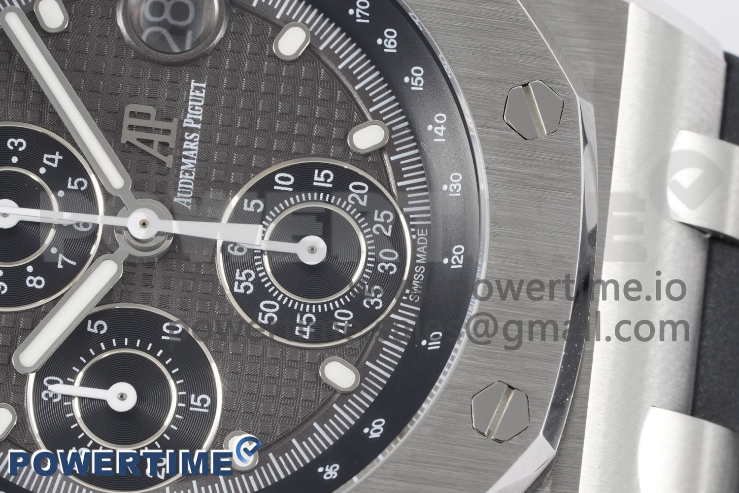 Royal Oak Offshore 42mm SS APF 1:1 Best Edition Gray Dial on Black Rubber Strap A4404 - Image 5