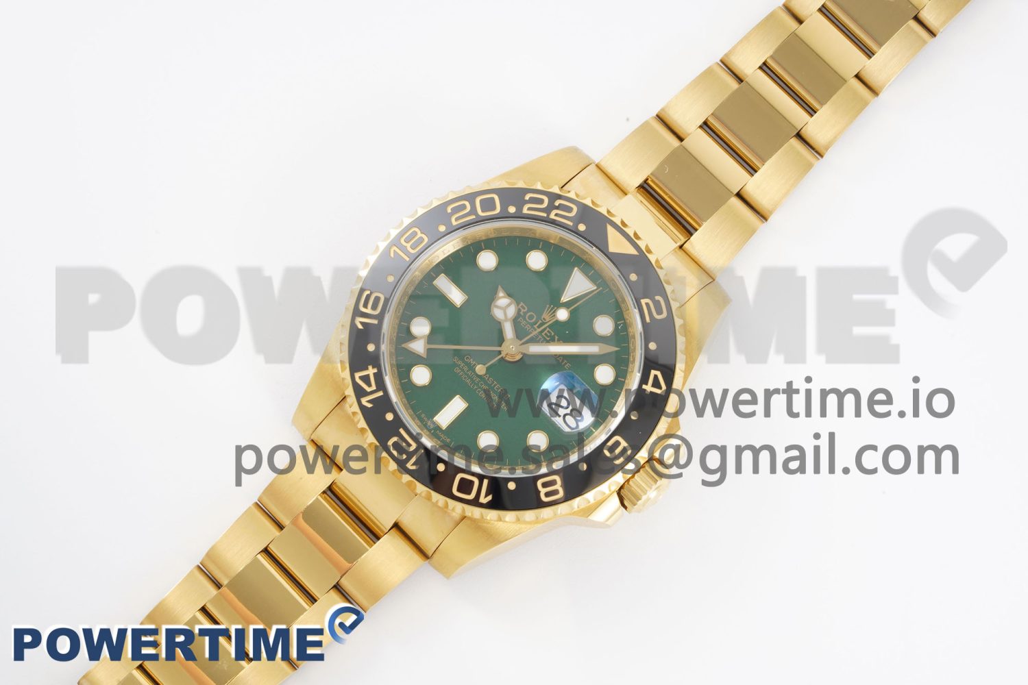 GMT Master II 116718 LN 904L SS APF 1:1 Best Edition Green Dial on YG Bracelet VR3186 CHS - Image 2