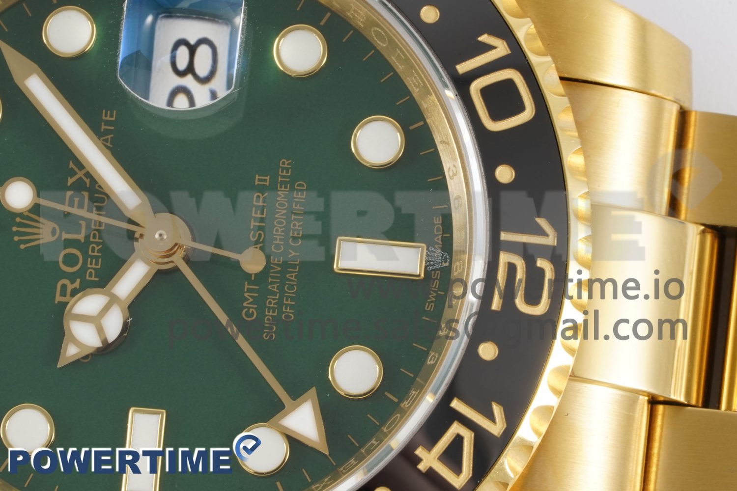 GMT Master II 116718 LN 904L SS APF 1:1 Best Edition Green Dial on YG Bracelet VR3186 CHS - Image 5