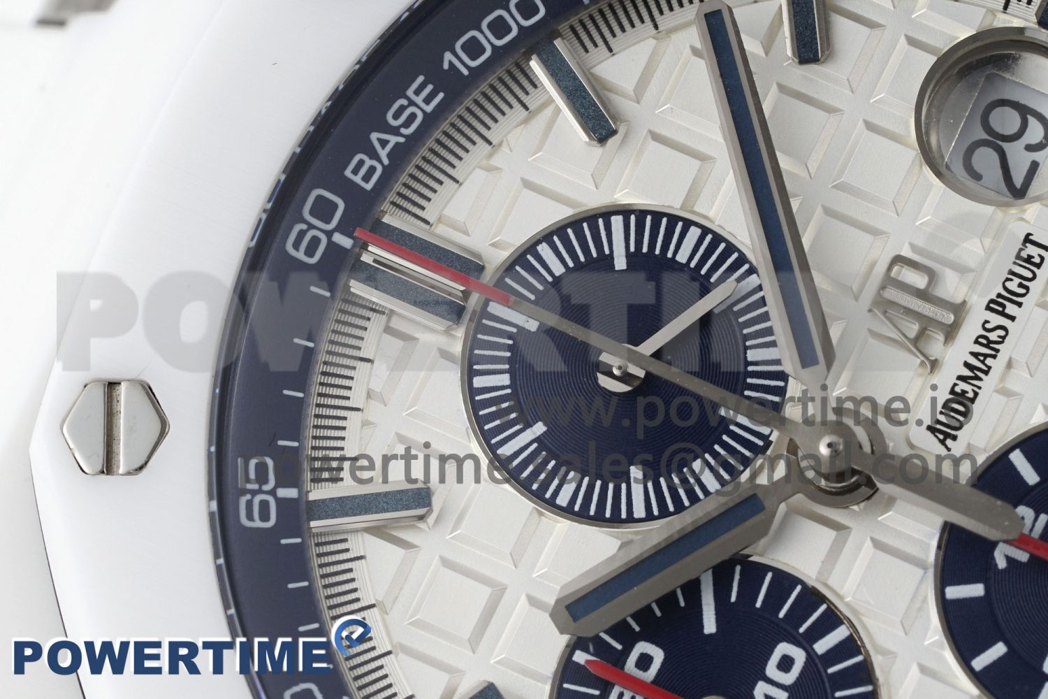 Royal Oak Offshore 44mm White Ceramic APF 1:1 Best Edition White Dial on Rubber Strap A3126 - Image 4