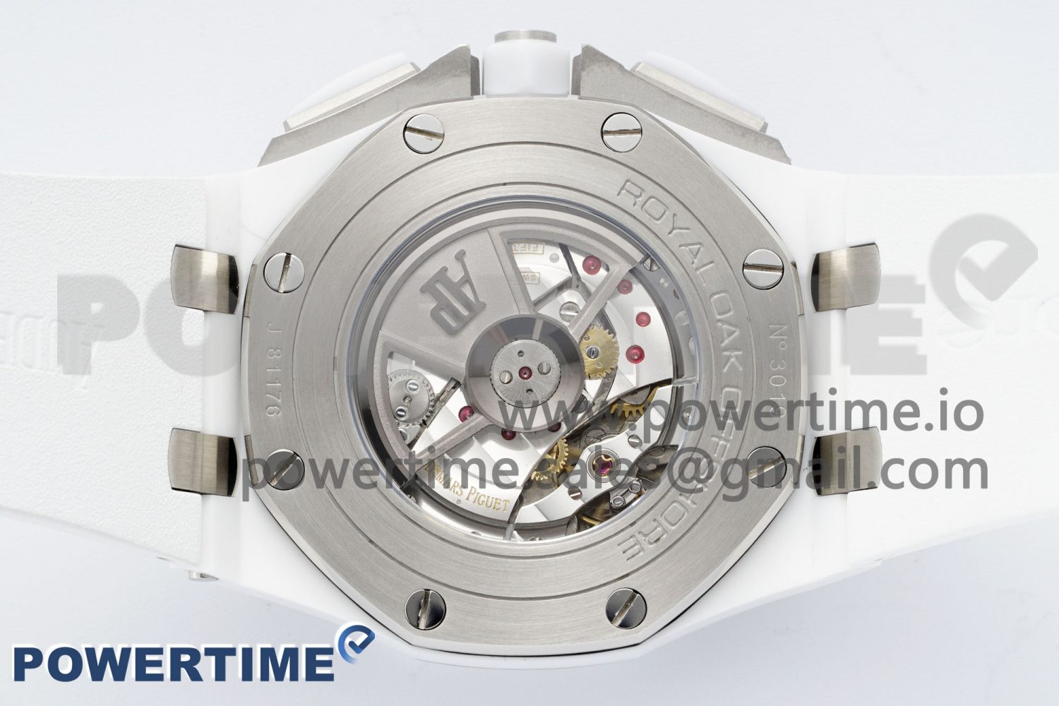 Royal Oak Offshore 44mm White Ceramic APF 1:1 Best Edition White Dial on Rubber Strap A3126 - Image 8