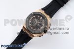 Royal Oak Offshore 44mm RG Ceramic Bezel APF 1:1 Best Edition Black Dial on Rubber Strap A3126 - Image 2