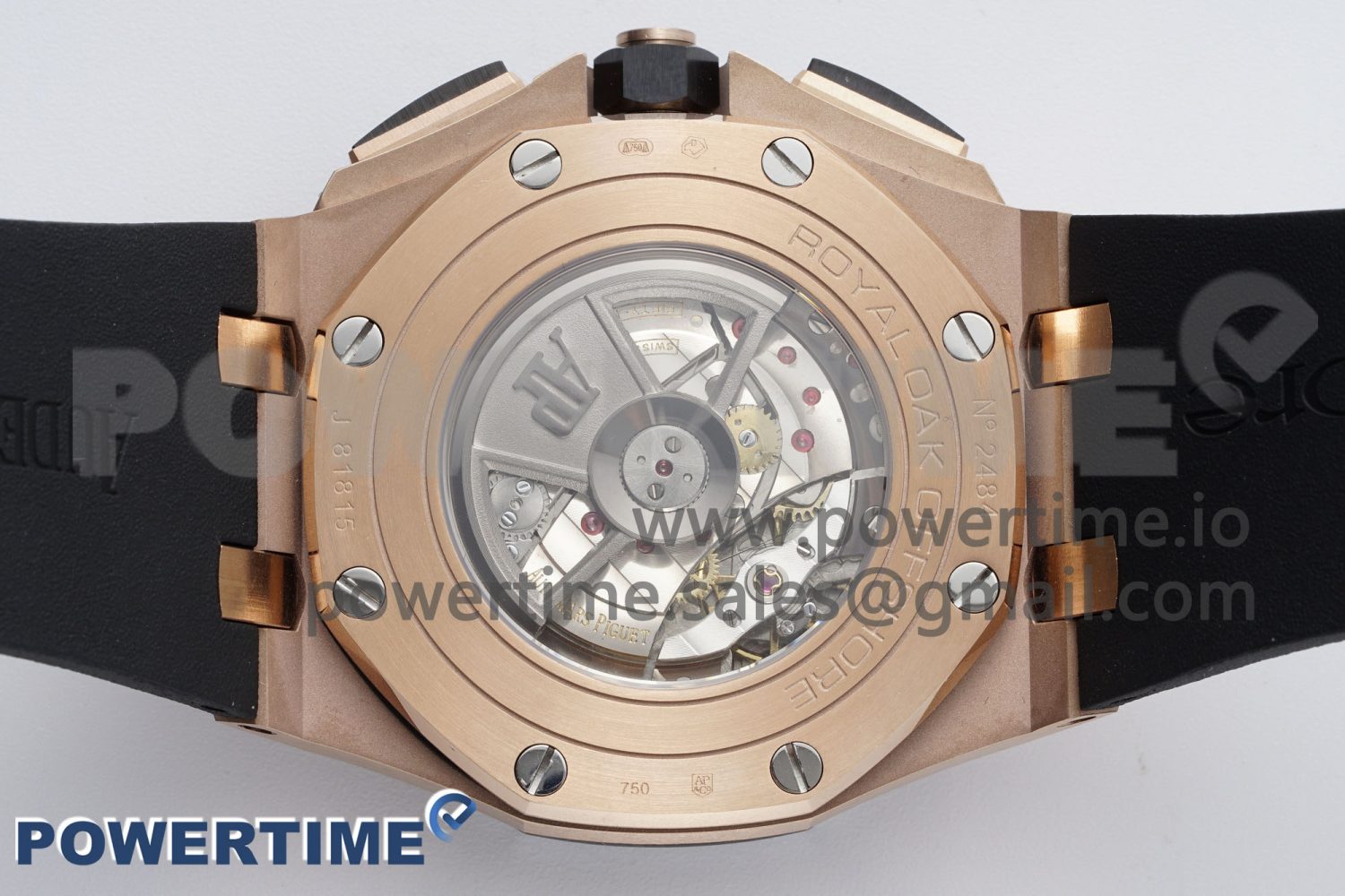 Royal Oak Offshore 44mm RG Ceramic Bezel APF 1:1 Best Edition Black Dial on Rubber Strap A3126 - Image 8
