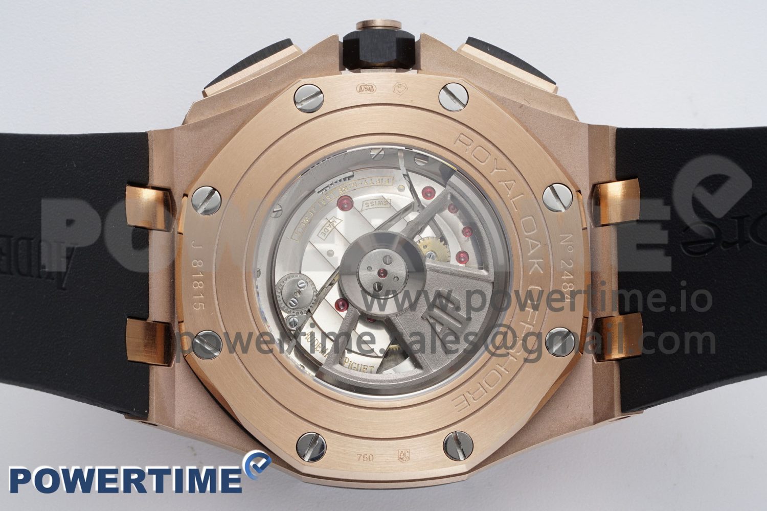Royal Oak Offshore 44mm RG Ceramic Bezel APF 1:1 Best Edition Black Dial on Rubber Strap A3126 - Image 9