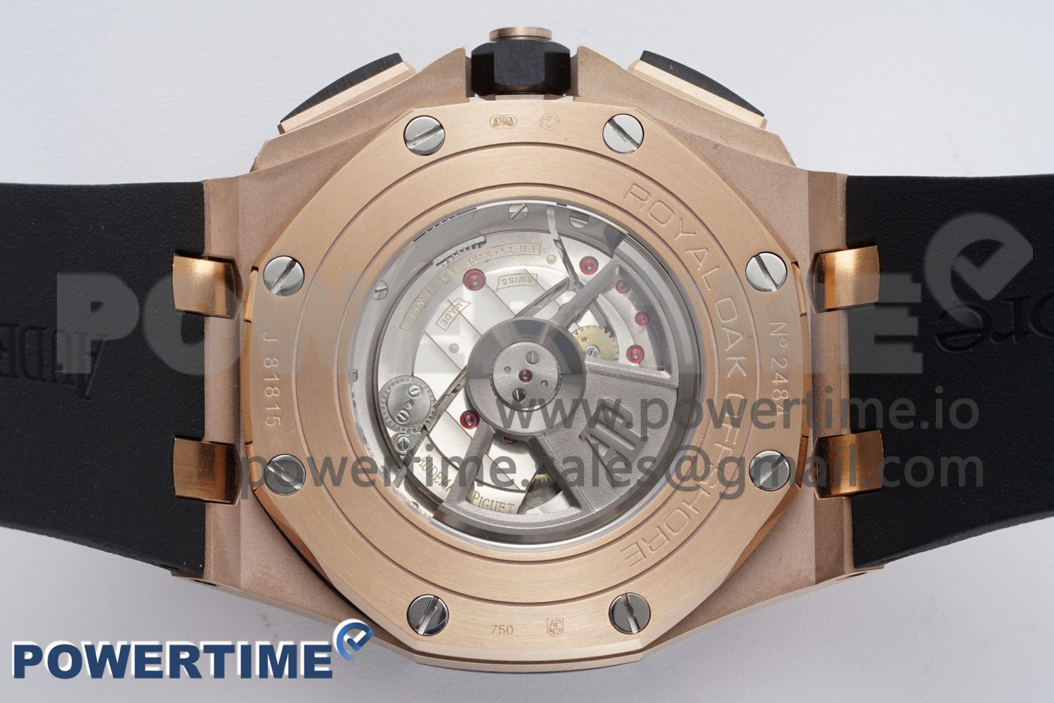 Royal Oak Offshore 44mm RG Ceramic Bezel APF 1:1 Best Edition Black/White Dial on Rubber Strap A3126 - Image 9