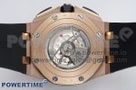 Royal Oak Offshore 44mm RG Ceramic Bezel APF 1:1 Best Edition Black/White Dial on Rubber Strap A3126 - Image 9
