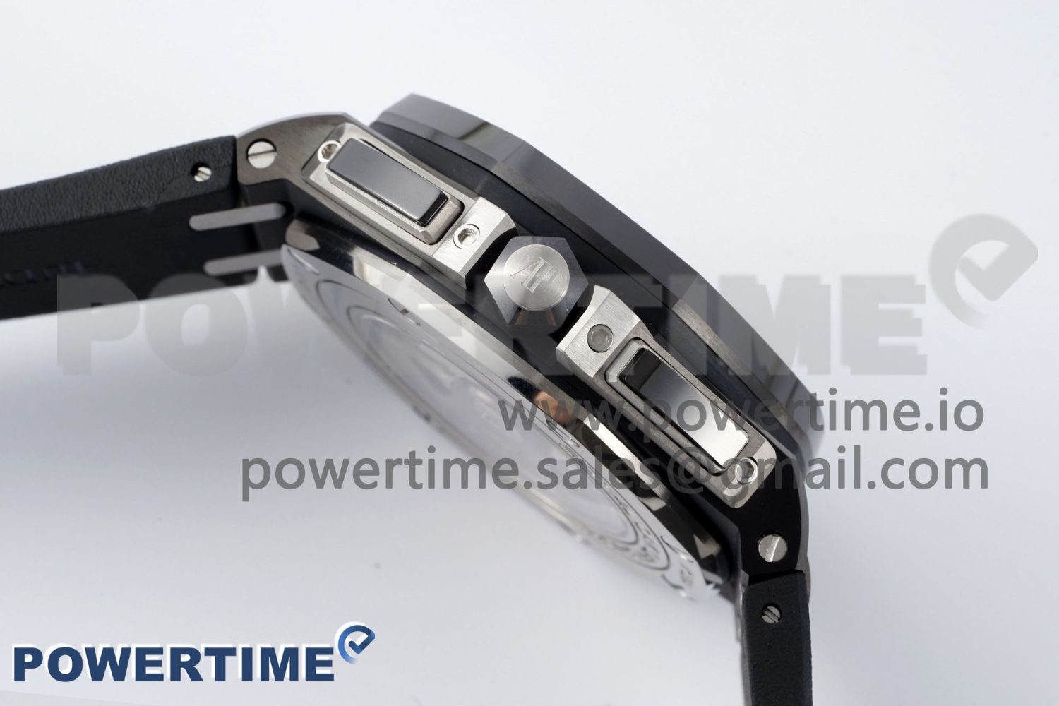 Royal Oak Offshore 44mm Real Ceramic APF 1:1 Best Edition Black Dial White Inner Bezel on Rubber Strap A3126 - Image 6